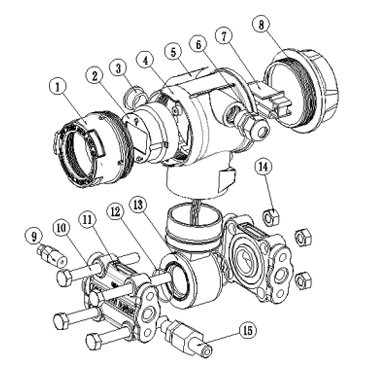 智能絕對壓力變送器結(jié)構(gòu)組成